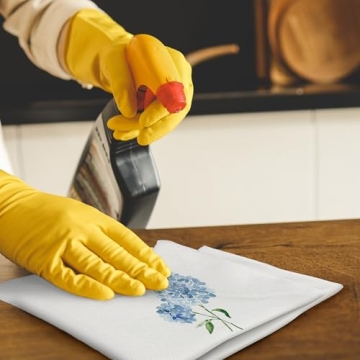 CIOJUNE Light Blue Floral Kitchen Towels Set of 2