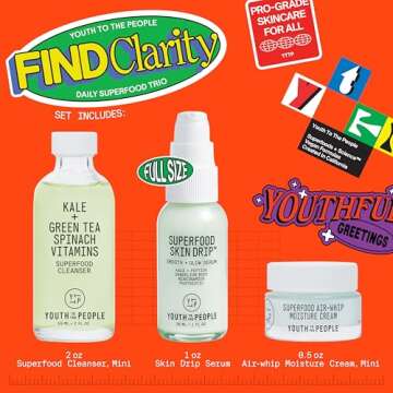 Youth To The People Daily Superfood Trio Set, 3-Pc Skincare Giftset for Clear + Balanced Skin ($76 V...