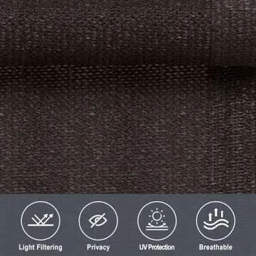 VICLLAX Outdoor Roller Shade, Patio Blinds Roll Up Shade 4x6FT, Chocolate