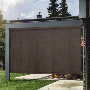 VICLLAX Outdoor Roller Shade, Patio Blinds Roll Up Shade 4x6FT, Chocolate