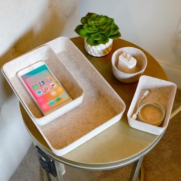 Welaxy Drawer Organizers 7-Piece Nordic Felt Storage Set