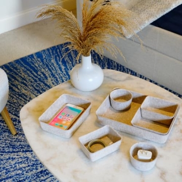 Welaxy Drawer Organizers 7-Piece Nordic Felt Storage Set