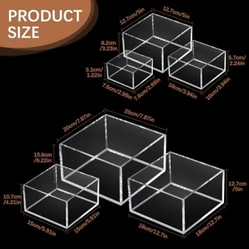 Geelin Acrylic Display Boxes | Elegant 6 Pack for Events