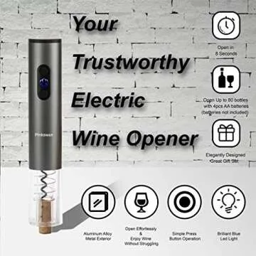 Electric Wine Opener Gift Set with Whiskey Stones