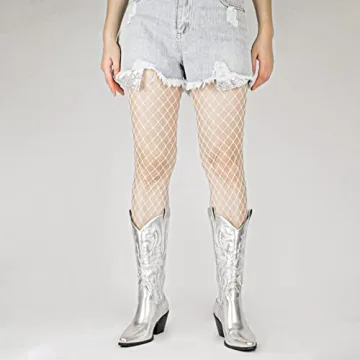 Stylish Dsevht Metallic Cowboy Boots for Women