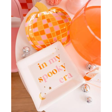 Pink Halloween Party Plates, In My Spooky Era, 16 Pack