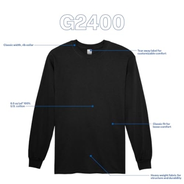 Gildan Ultra Cotton Long Sleeve T-Shirt Multipack