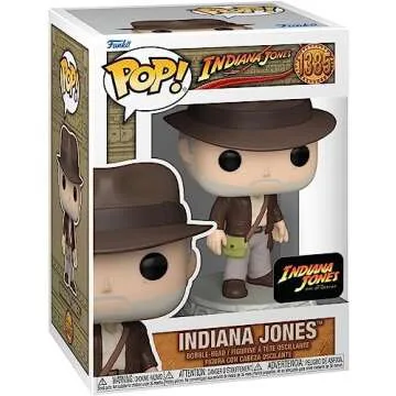 POP Indiana Jones and The Dial of Destiny - Indiana Jones Funko Vinyl Figure (Bundled with Compatible Box Protector Case), Multicolor, 3.75 inches
