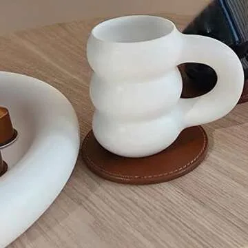 Duiaynke Ceramic Mug 450ml Unique Tire Design for Everyone