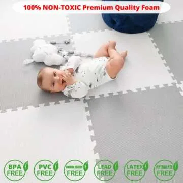 Extra Large Non-Toxic Baby Play Mat for Infants & Toddlers