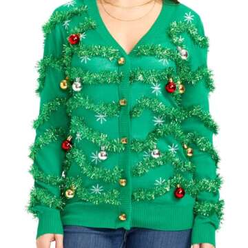 Cute Cardigan Ugly Christmas Sweaters for Women - Tipsy Elves