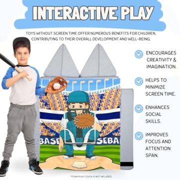 Couch Swag Baseball Play Panel for Kids' Foam Couch