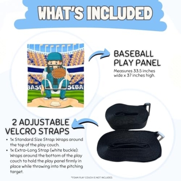 Couch Swag Baseball Play Panel for Kids' Foam Couch