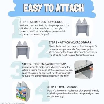 Couch Swag Baseball Play Panel for Kids' Foam Couch