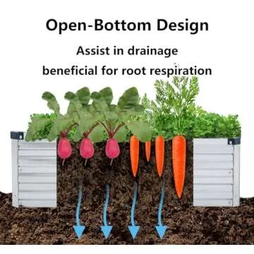 Meberam 6x3ft Galvanized Garden Beds - Durable & Easy Assembly