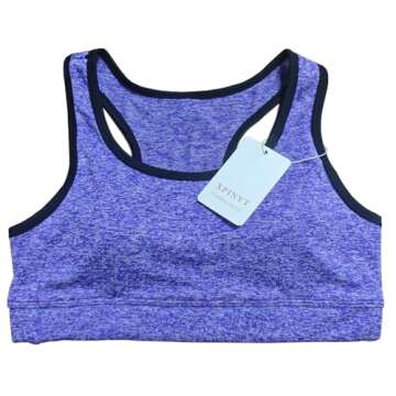 XPINYT 5pcs Workout Outfits for Women Athletic Sets Sport Suits Yoga Gym Fitness Exercise Clothes Jogging Tracksuits (Purple, Large)