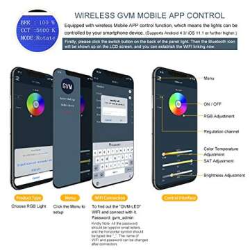 GVM RGB Video Lights with APP Control, 50W Full Color Studio Video Lighting Kit, Led Video Lights for YouTube Photography Lighting, 3 Packs Led Light Panel, Aluminum Alloy Shell, 3200K-5600K