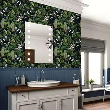 VEELIKE Tropical Leaves Peel and Stick Wallpaper for Rooms