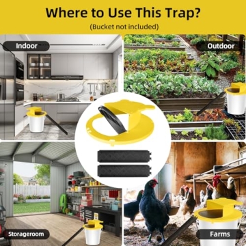 Efficient Multi-Catch Mouse Trap Bucket for Homes