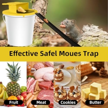 Efficient Multi-Catch Mouse Trap Bucket for Homes