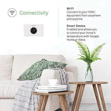 Bosch Thermotechnology Bosch Connected BCC50 Wi-Fi Thermostat-Compatible with Alexa and Google Assistant, All-in-One, Touch Screen, Safety Control, Smart Home, White