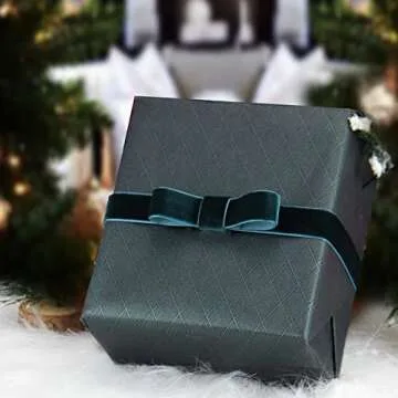 XMLMSH Olive Green Velvet Ribbon 3/8 Inch Moss Single Face Nylon for Gift Wrapping, Hair Bows, Choker, Wedding Decorations, Cafts, Bouquet - 25 Yards