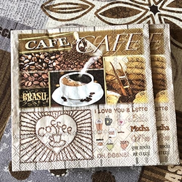 20-ct Brasil Coffee Decorative Napkins for Any Occasion