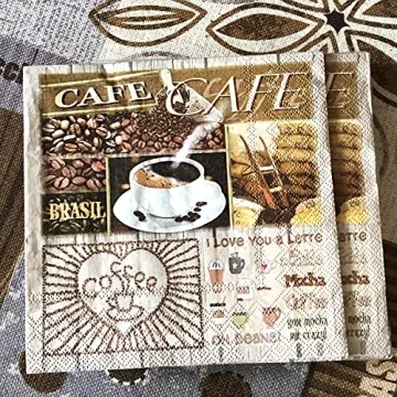20-ct Brasil Coffee Decorative Napkins for Any Occasion