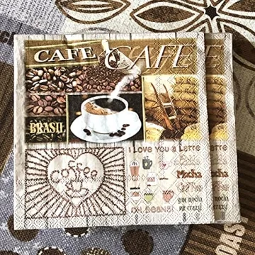 20-ct Brasil Coffee Decorative Napkins for Any Occasion