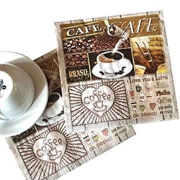 20-ct Brasil Coffee Decorative Napkins for Any Occasion