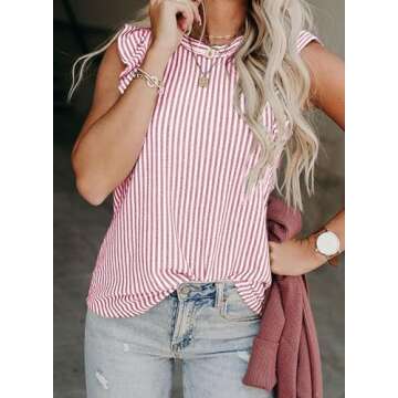 SHEWIN Summer Tops Casual Tank Tops for Women 2024 Lightweight Sleeveless Tops Shirts Spring 2025 Wo...