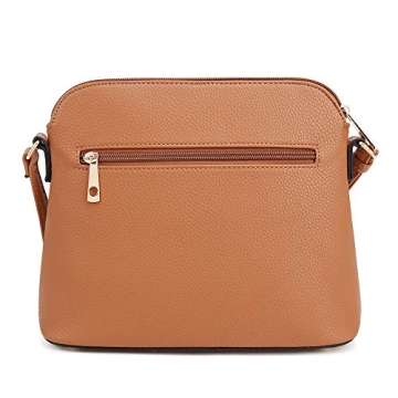 SG SUGU Lunar Lightweight Dome Crossbody Bag - Cognac