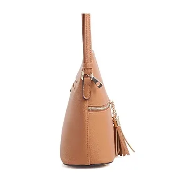 SG SUGU Lunar Lightweight Dome Crossbody Bag - Cognac