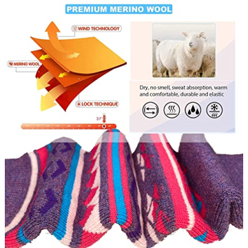 FAYHIJUN Ski Socks for All Ages - Warm & Comfortable