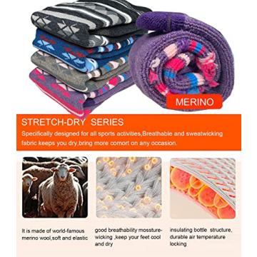 FAYHIJUN Ski Socks for All Ages - Warm & Comfortable