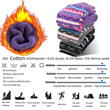 FAYHIJUN Ski Socks for All Ages - Warm & Comfortable