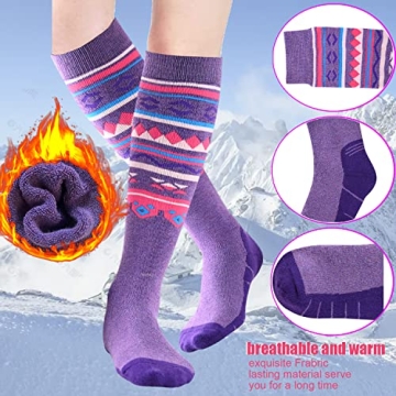 FAYHIJUN Ski Socks for All Ages - Warm & Comfortable
