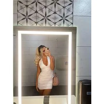 BEAGIMEG Women's Sexy Bodycon Sleeveless Criss Cross Ruched Halter Mini Dress Party Club Dress White