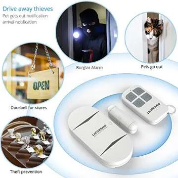 LACORAMO 130db Wireless Alarm Chime for Home Security