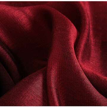 SNUG STAR Cotton Silk Scarf Elegant Soft Wraps Color Shade Scarves for Women (Wine red)