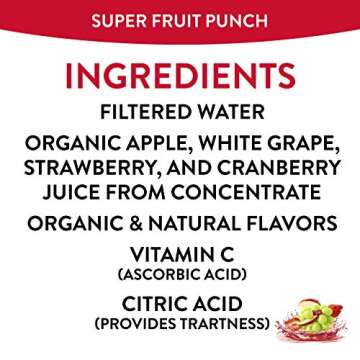 Honest Kids Super Fruit Punch, Organic Juice Drink, 6 Fl oz Juice Boxes, 6 Fl Oz (Pack of 40)