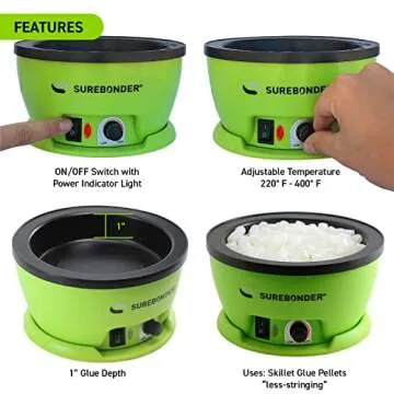 Surebonder Electric Glue Skillet for Effortless Crafting