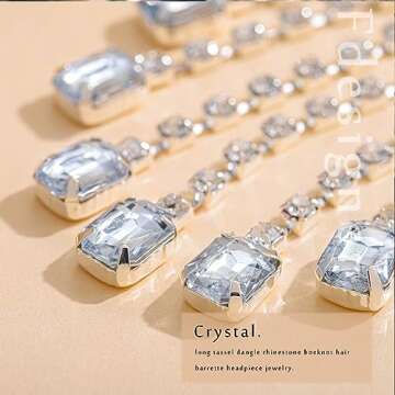 Fdesigner Crystal Bowknot Hair Clips with Silver Rhinestone Bows for Wedding Bride, Party Prom Gift (Clips-Dainty)