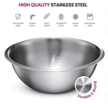 FineDine Stainless Steel Mixing Bowl Set - Space Saving