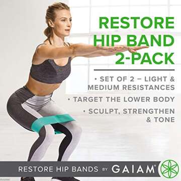 Gaiam Restore Booty Bands for Lower Body Strength