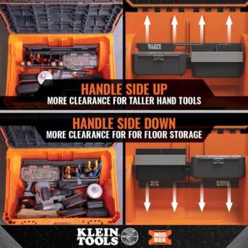 Klein Tools 54818MB MODbox Internal Rail Accessory, Modular Tool Storage System Internal Mount Provi...