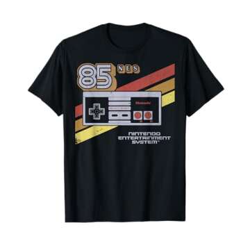 Officially Licensed Nintendo NES Controller Retro Stripe 85 T-Shirt