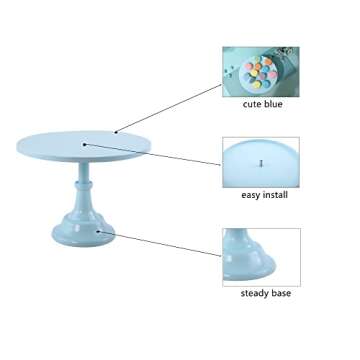 LIFESTIVAL Set of 3 Blue Cake Stands for Parties and More