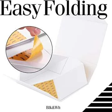 Elegant BLK&WH Magnetic Gift Boxes - 6 Pack, White