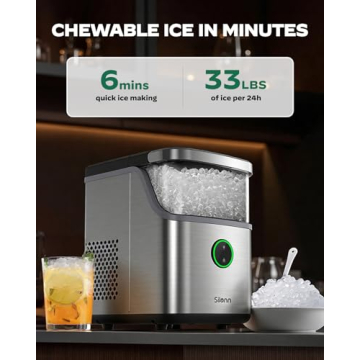 Silonn Nugget Ice Maker for Quick Chewable Ice at Home